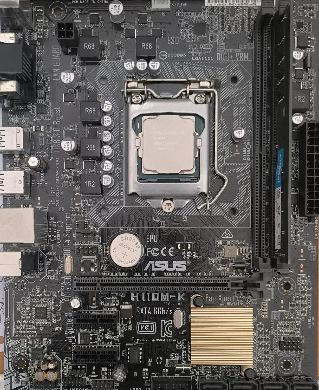 h110 asus ram ddr4 cpu i3|قطعات و لوازم جانبی رایانه|صدرا-فارس, فاز ۲|دیوار