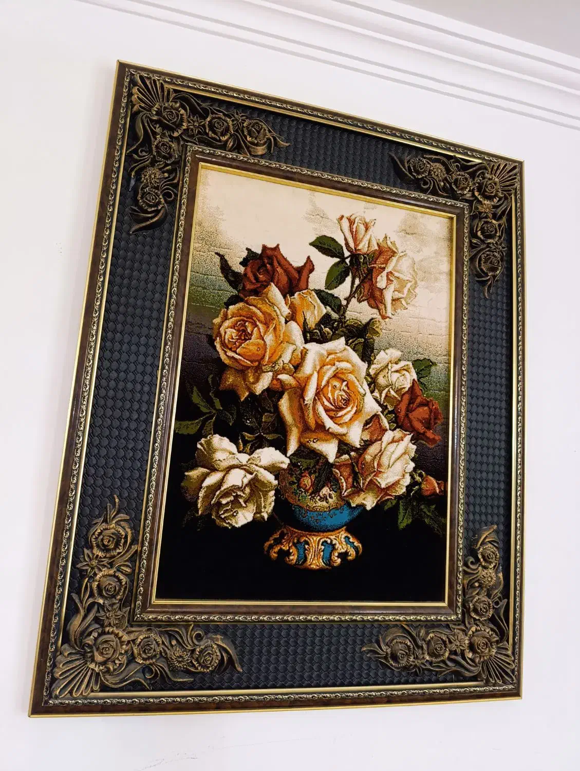 تابلو فرش زیبا|تابلو فرش|تربت جام, ترکمن ها|دیوار