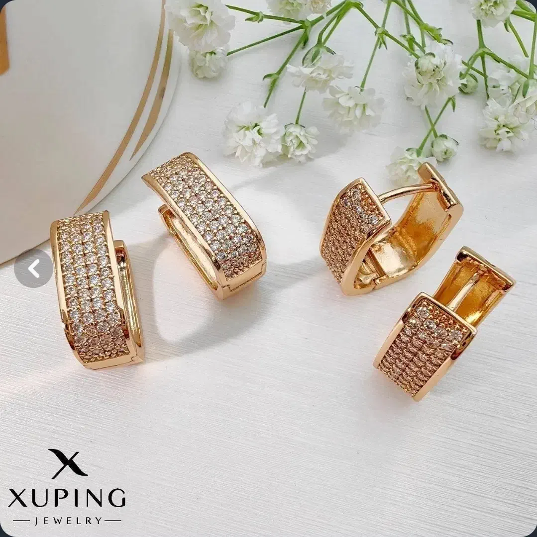 گوشواره ژوپینگ رنگ ثابت طلایی|بدلیجات|کیش, |دیوار