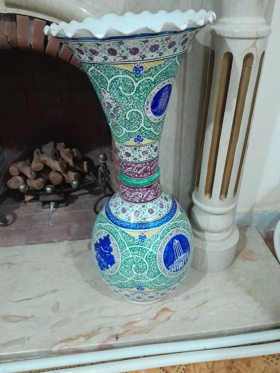 گلدان|گل مصنوعی|ایوان, |دیوار