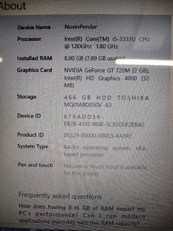 لب تاپ ASUS X450C|رایانه همراه|قلعه نو, |دیوار