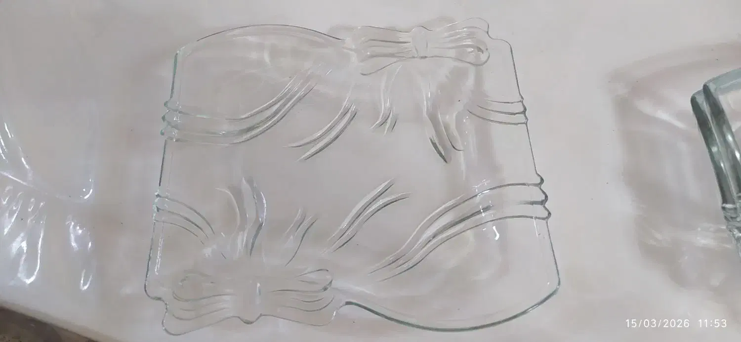 سرویس 12نفره بلور پاپیونی  50 تکه|ظروف سرو و پذیرایی|کازرون, |دیوار