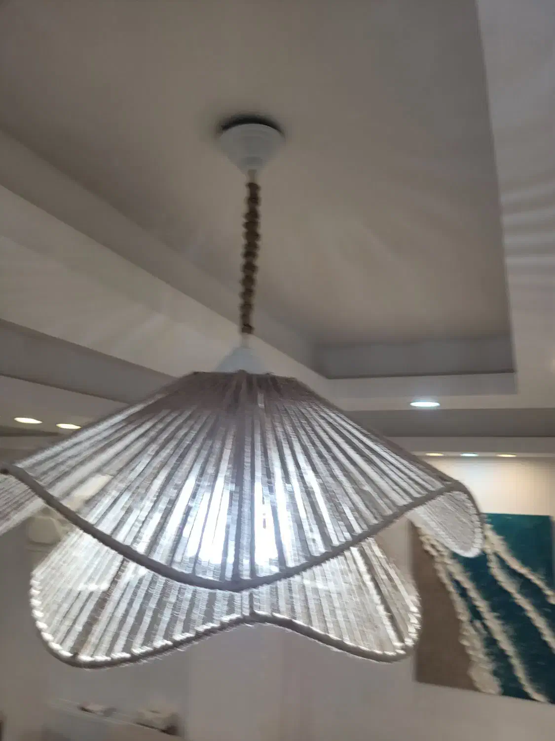 فروش لوستر مکرومه جنس خوب|لوستر و چراغ آویز|لنگرود, |دیوار