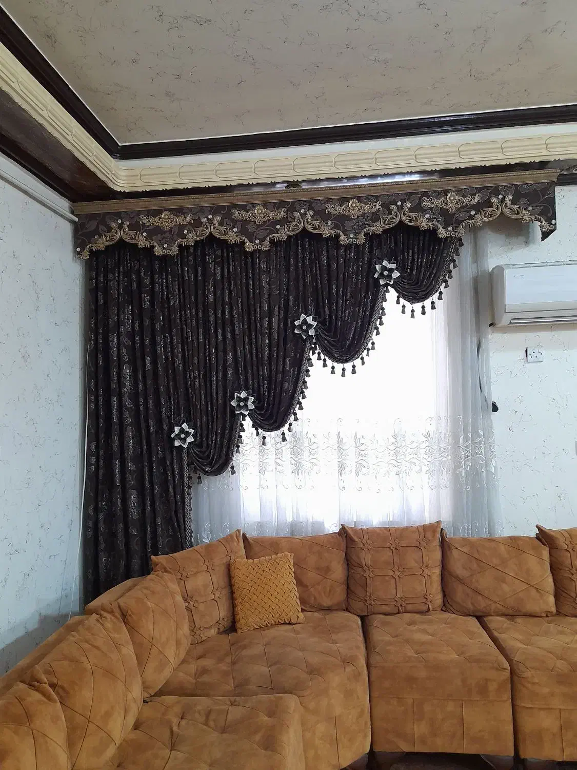 پرده|پرده، رانر، رومیزی|امیدیه, |دیوار