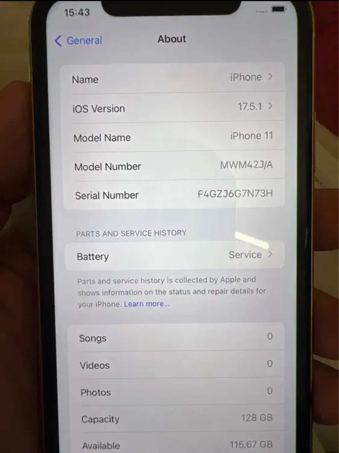 Iphone 11 normal 128 yellow|موبایل|قم, پردیسان|دیوار