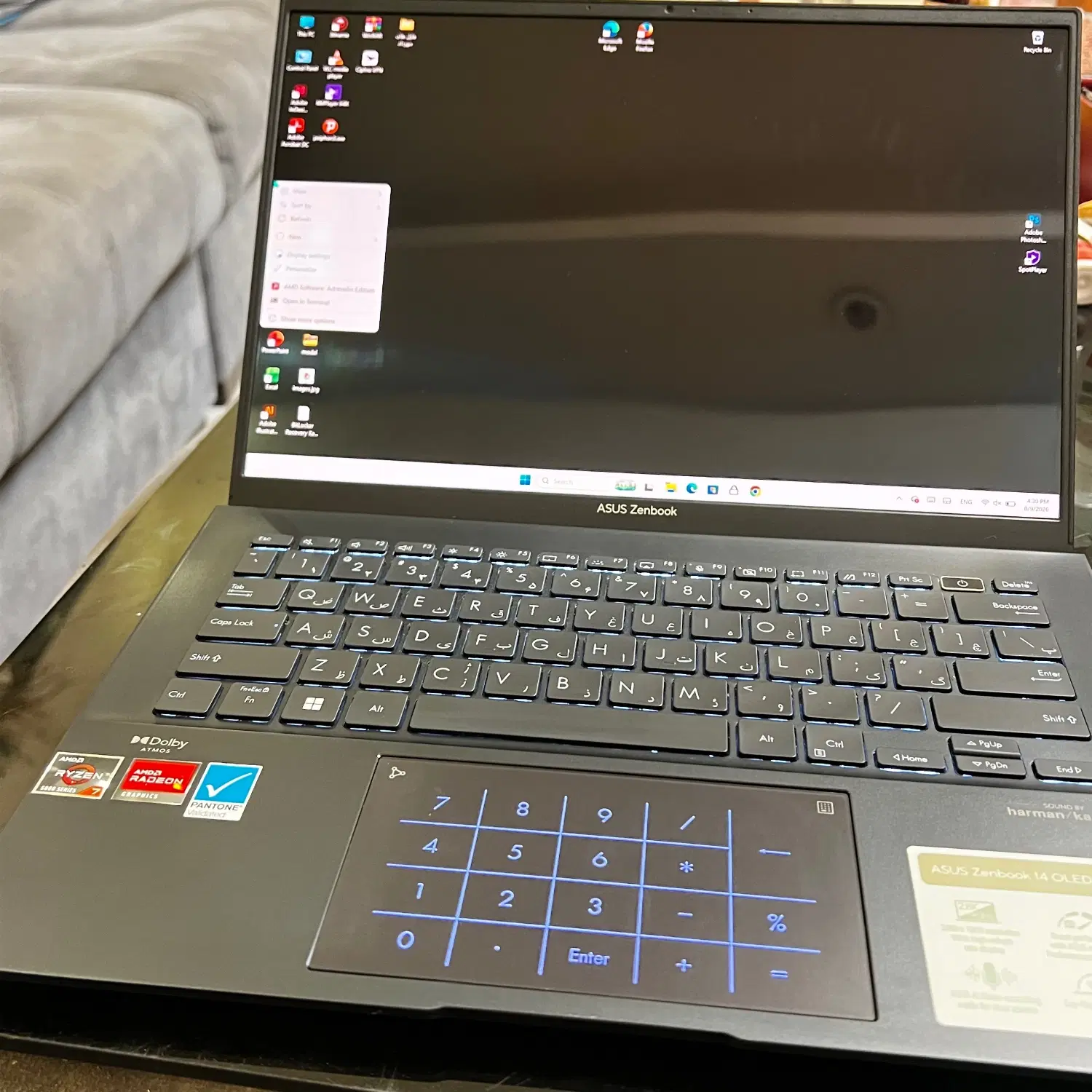 zenbook 14 oled Ryzen 7 ram 16|رایانه همراه|تهران, پاسداران|دیوار