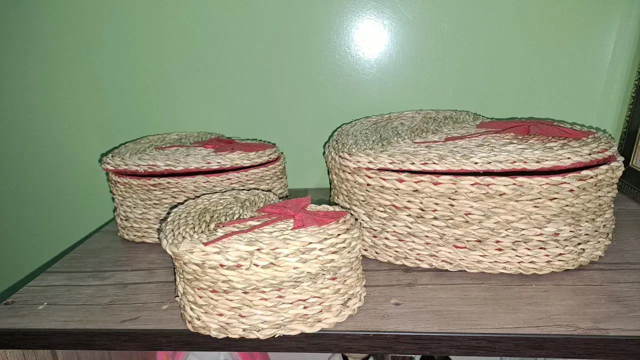 سبد حصیری|صنایع دستی و سایر لوازم تزئینی|رشت, حمیدیان|دیوار