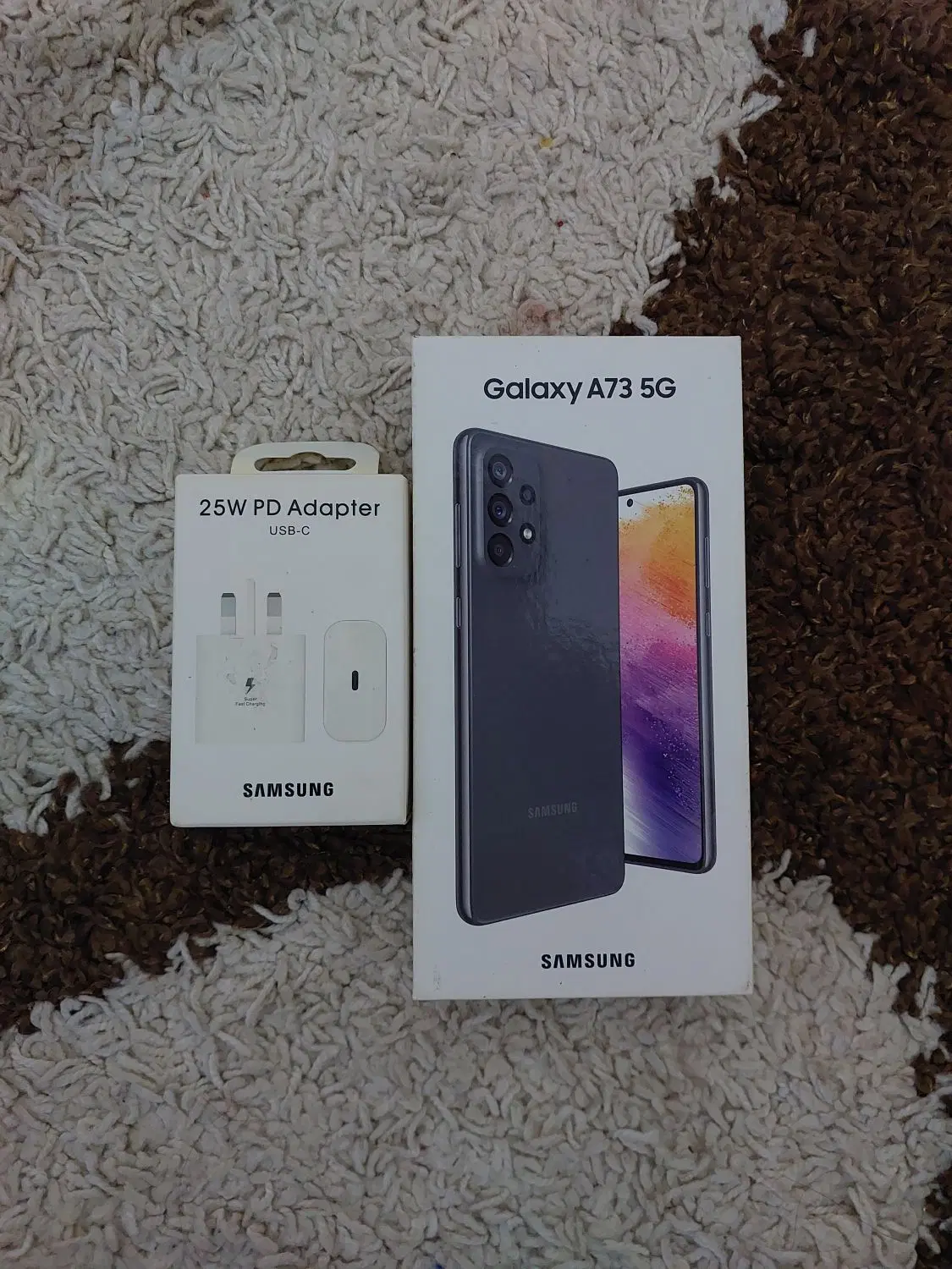 Samsung a73 + شارژر 25 وات سامسونگ اورجینال|موبایل|کرج, حصارک بالا|دیوار