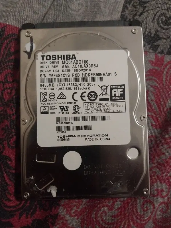 hard hdd 1TB toshiba|قطعات و لوازم جانبی رایانه|تهران, المهدی|دیوار