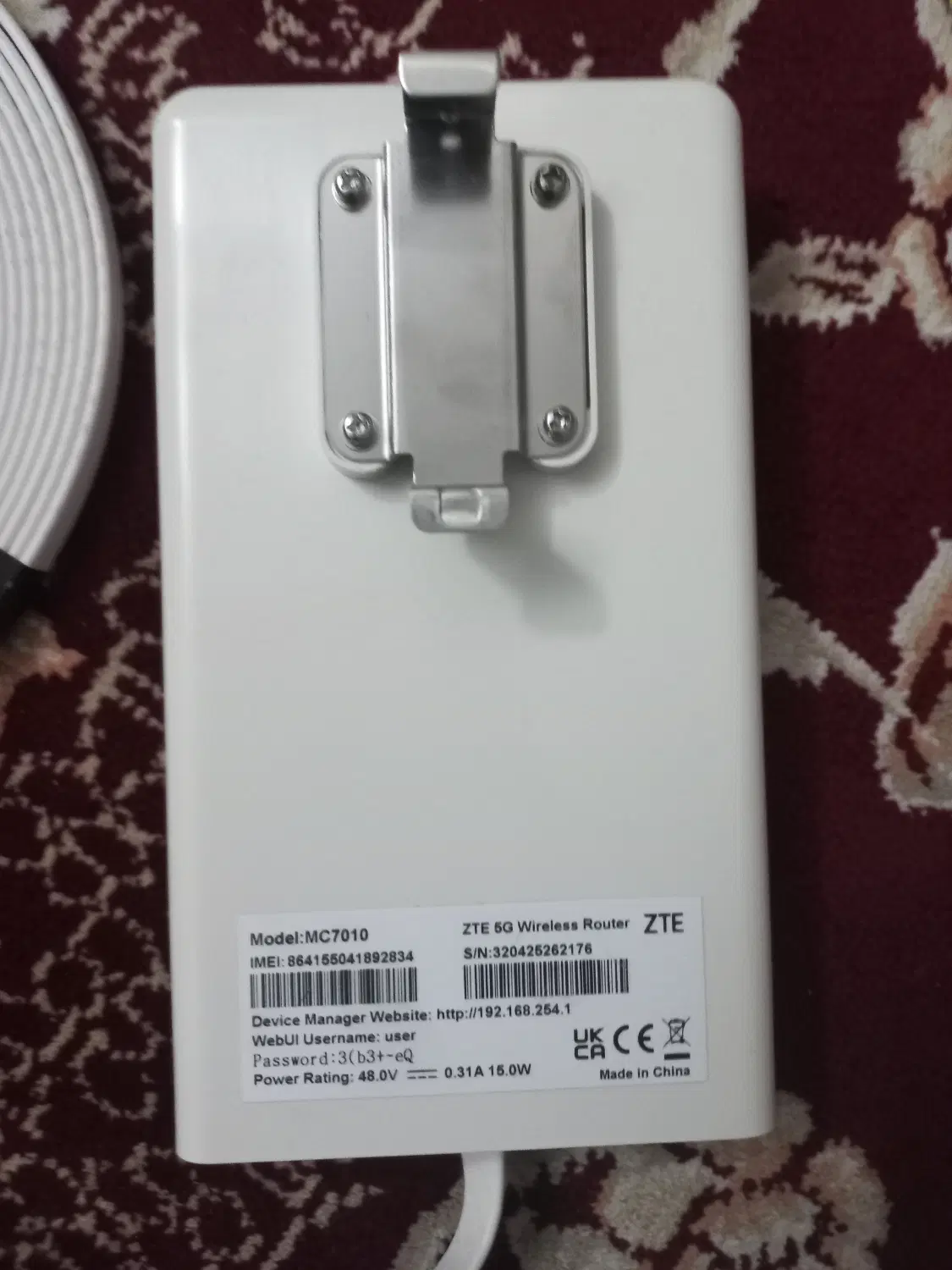 مودم ZTE mc7010 5G|مودم و تجهیزات شبکه|رشت, چله خانه|دیوار