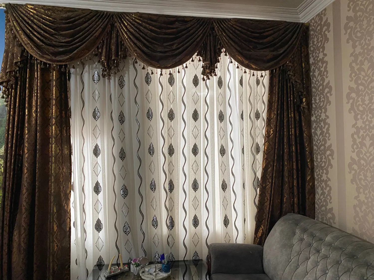 پرده|پرده، رانر، رومیزی|بجنورد, |دیوار