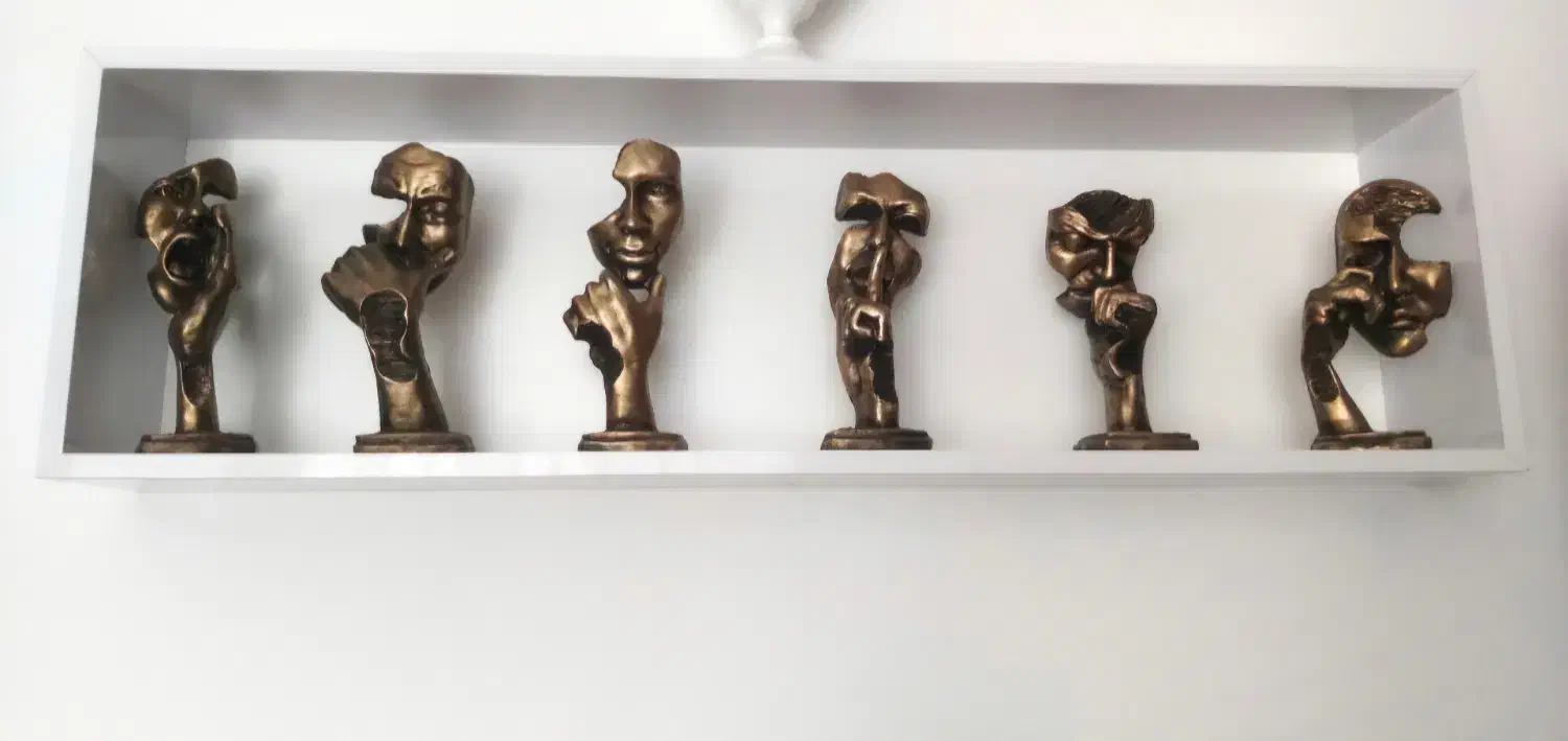 مجسمه رخ طلایی ۶ عددی|مجسمه، تندیس، ماکت|بیجار, |دیوار