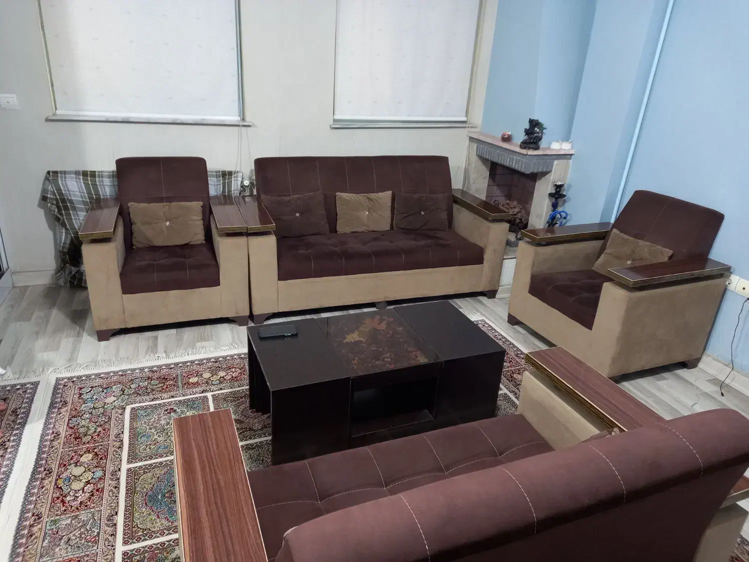 مبل ۷ نفره|مبلمان خانگی و میز عسلی|رشت, چمارسرا|دیوار