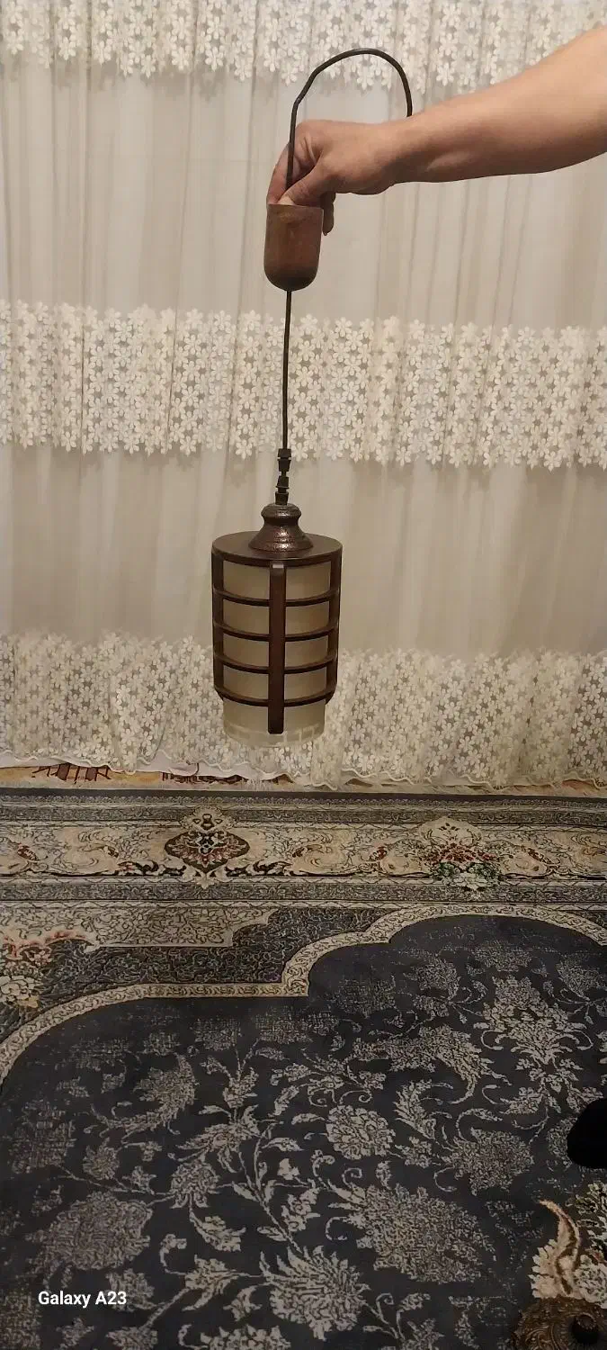 لوستر چوبی شیک|لوستر و چراغ آویز|تهران, شهرک فردوس (حسینی)|دیوار