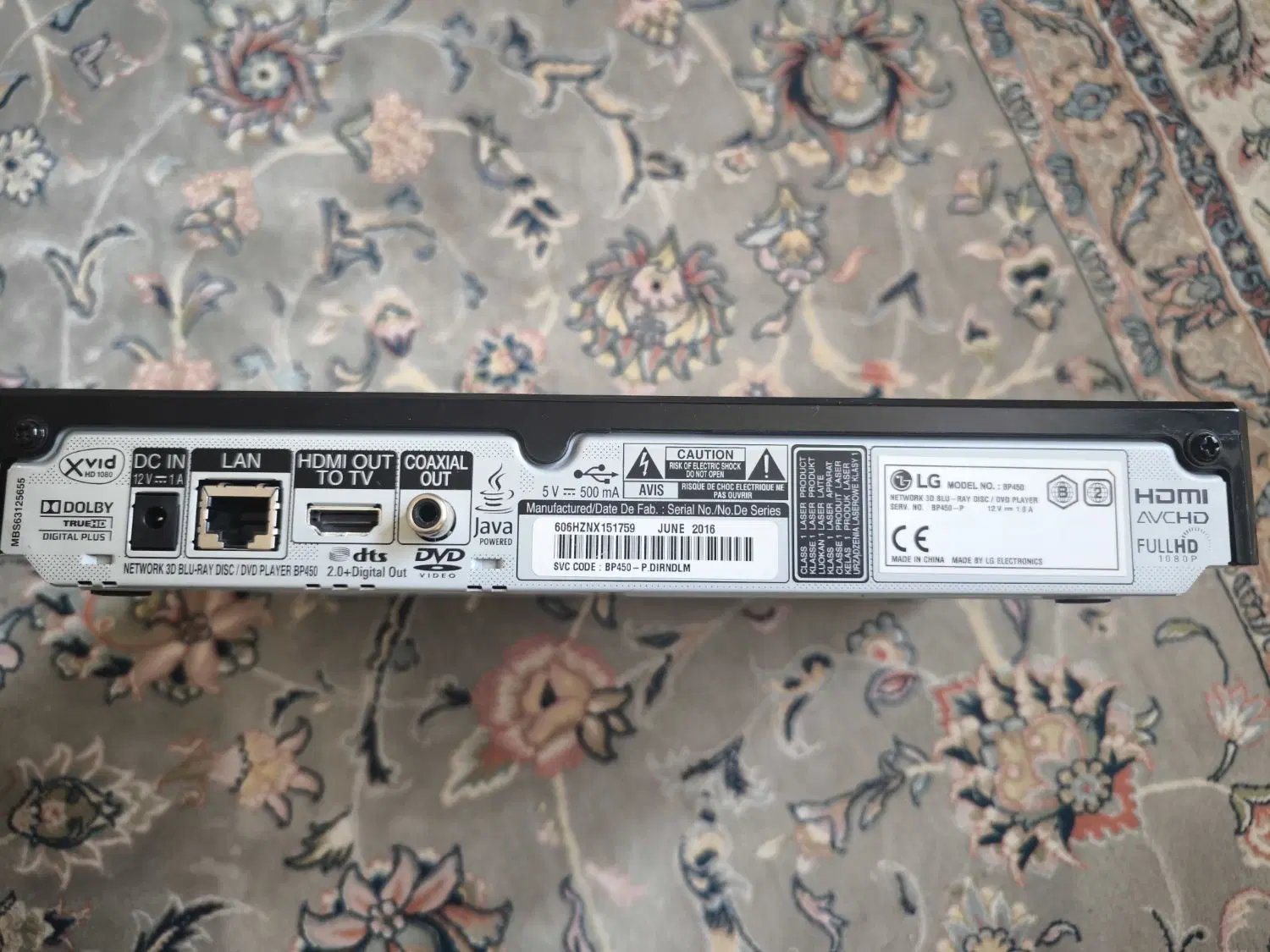 DVD PLAYER BLURAY LG. BP450|پخشکننده DVD و ویدیو|تهران, نیلوفر|دیوار
