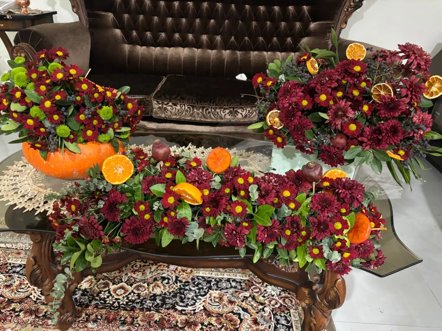 گل آرایی یلدایی|گل و گیاه طبیعی|شهرکرد, |دیوار