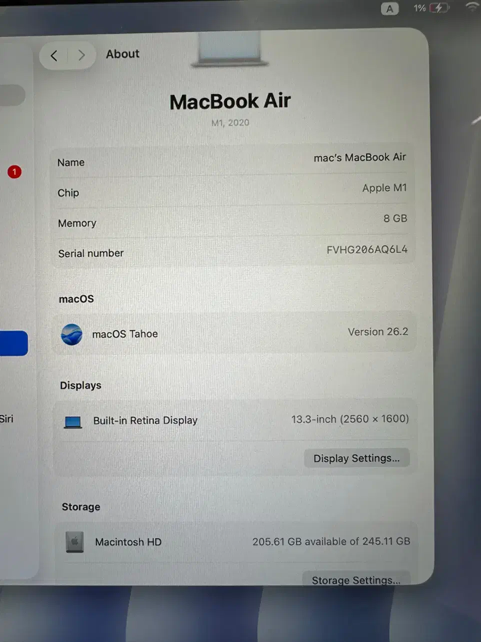 Macbook air m1 2020|رایانه همراه|تهران, حصار بوعلی|دیوار