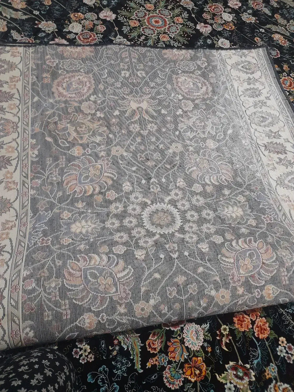 فرش کناره گبه ۱در۱نیم|گلیم، جاجیم، گبه|کرمانشاه, |دیوار