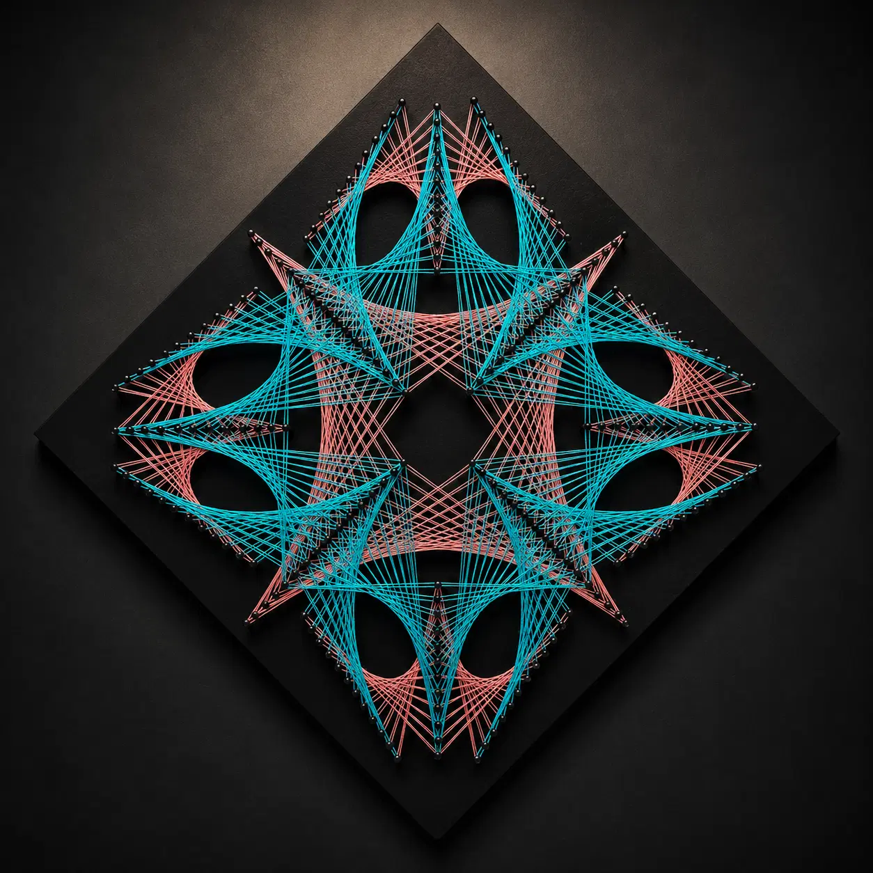 میخ و نخ» (String Art)|تابلو، نقاشی، عکس|بومهن, |دیوار