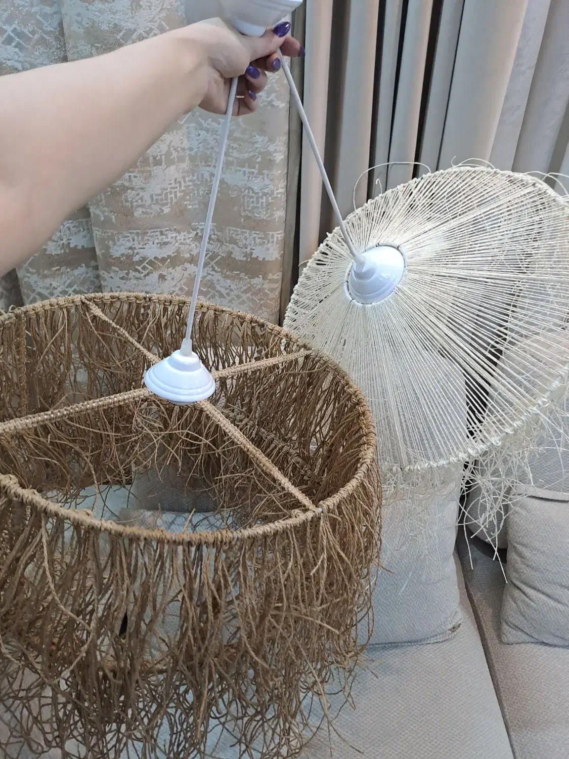 لوستر حصیری|لوستر و چراغ آویز|تهران, فردوسی|دیوار