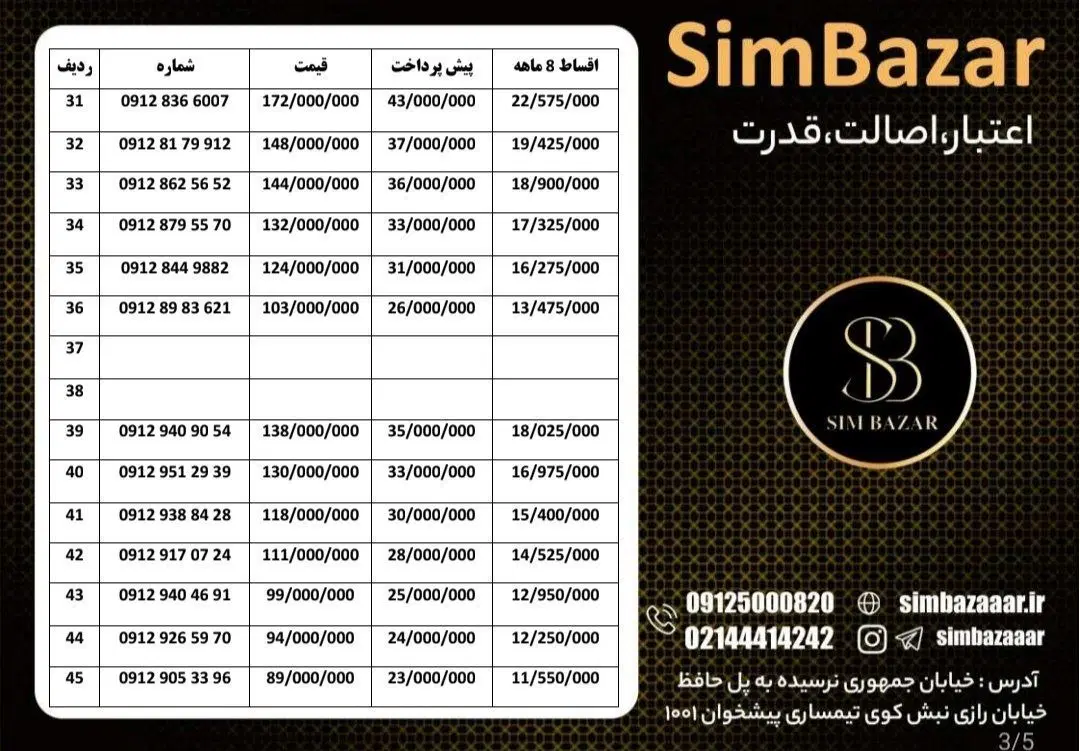 0912.0308-546|سیم‌کارت|رشت, کوی امام رضا|دیوار