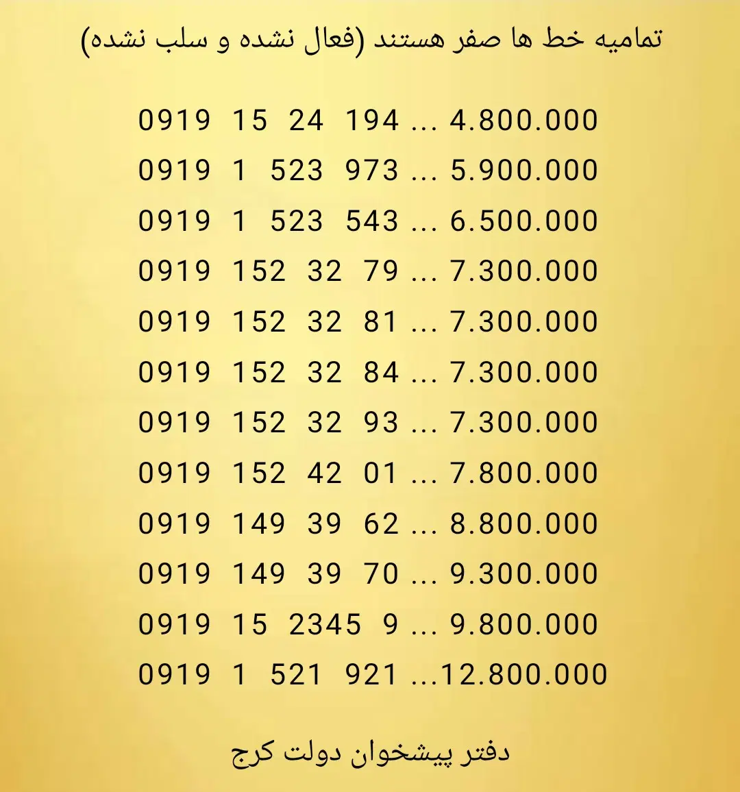 0919.1.523.543|سیم‌کارت|کرج, برغان|دیوار