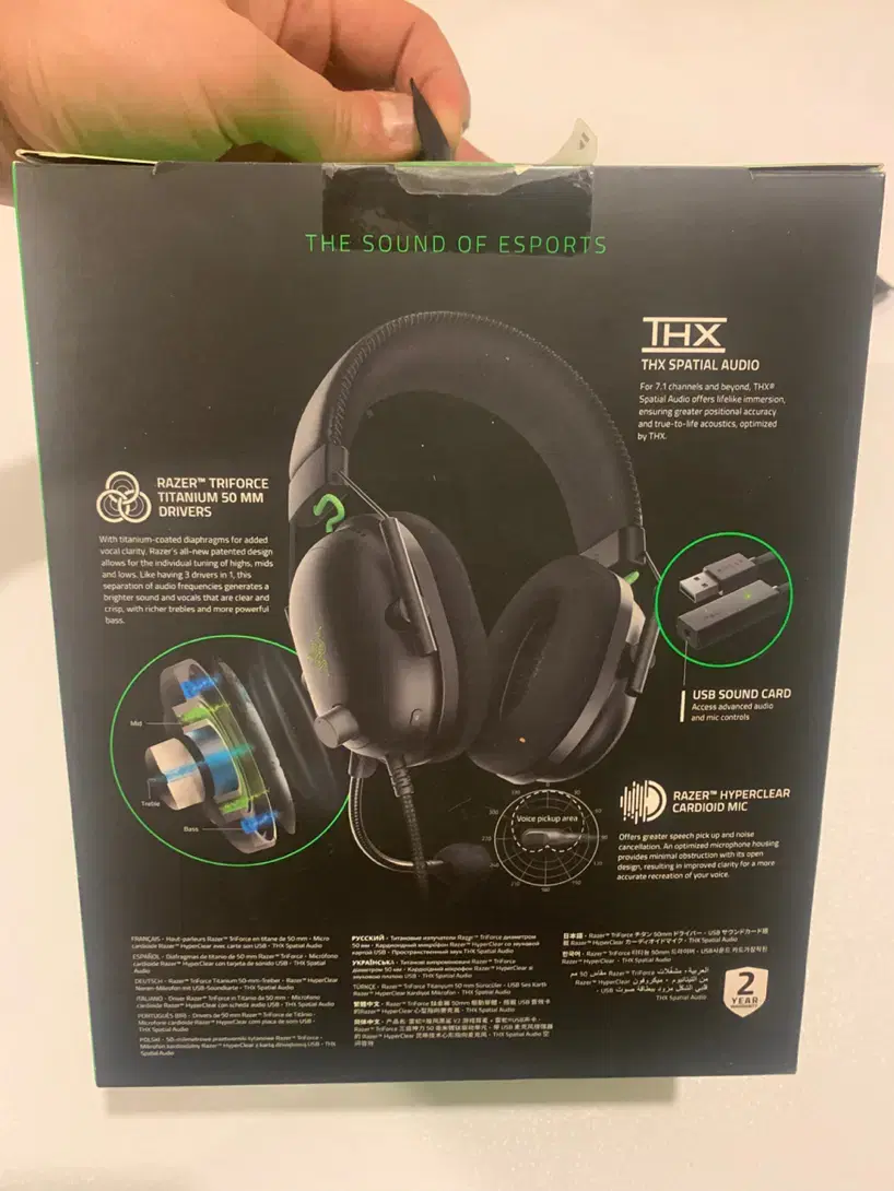 Razer blackshark v2x + usb soundcard|قطعات و لوازم جانبی رایانه|تهران, ازگل|دیوار
