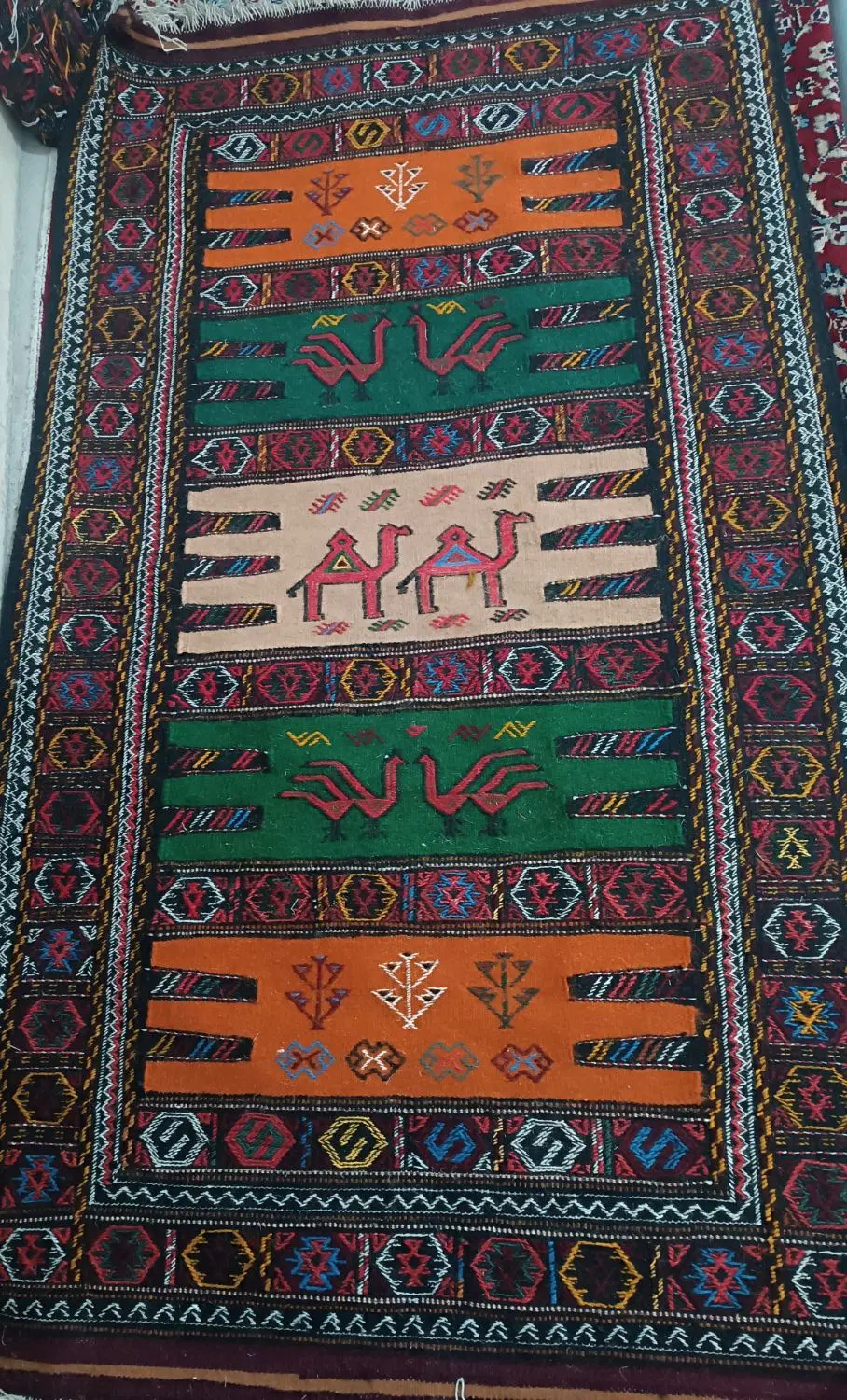 گلیم کردی|گلیم، جاجیم، گبه|بجنورد, |دیوار
