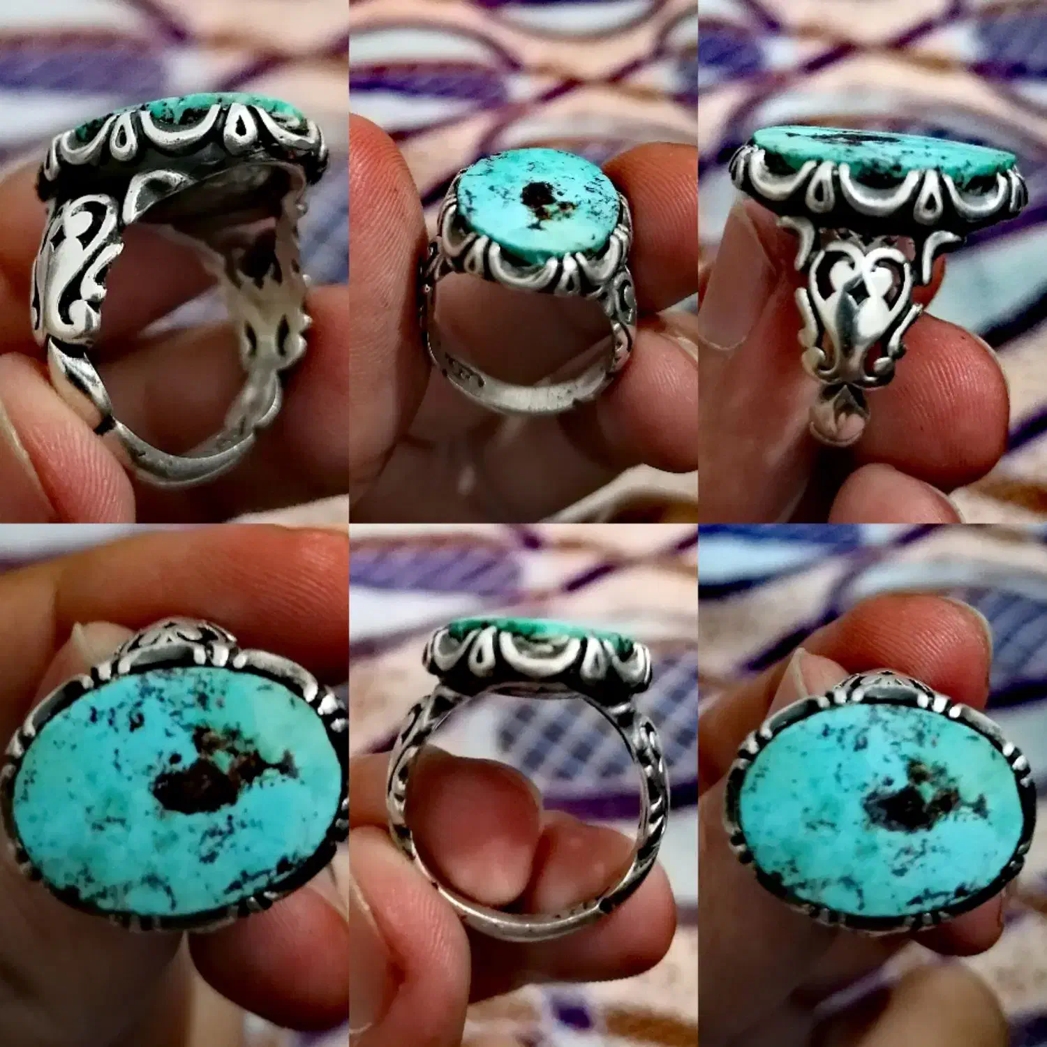 انگشتر بی نظیر فیروزه بانقره 925 رکاب صفوی|جواهرات|تهران, هفت چنار|دیوار