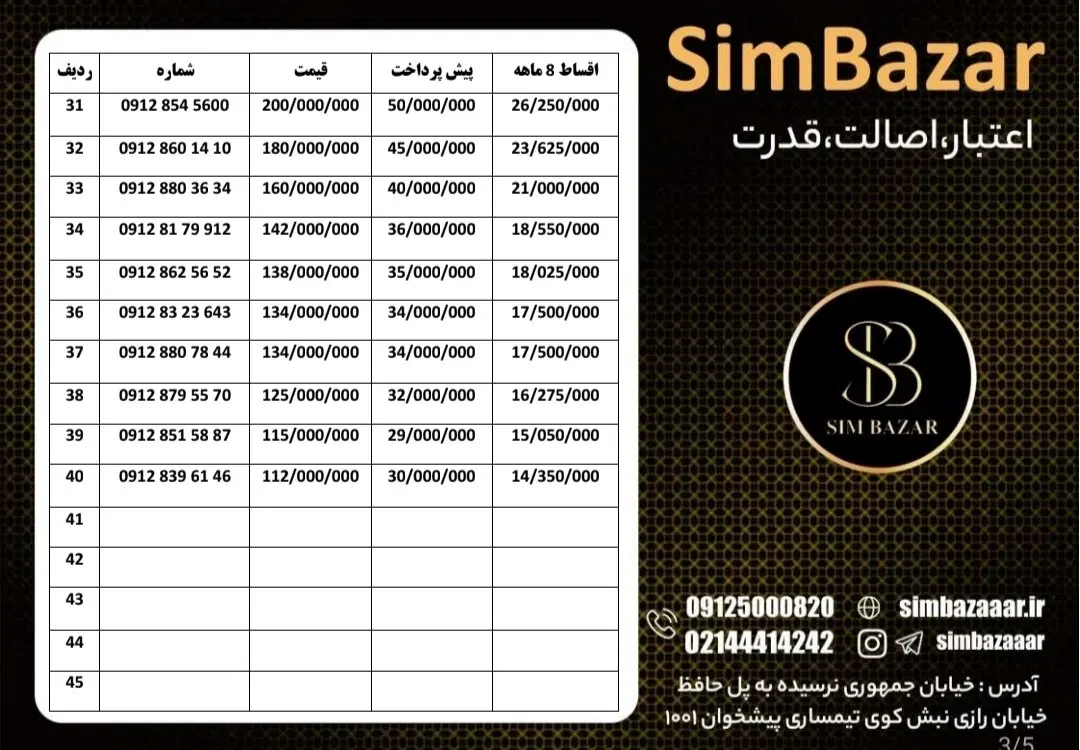 09124743845|سیم‌کارت|ارومیه, |دیوار