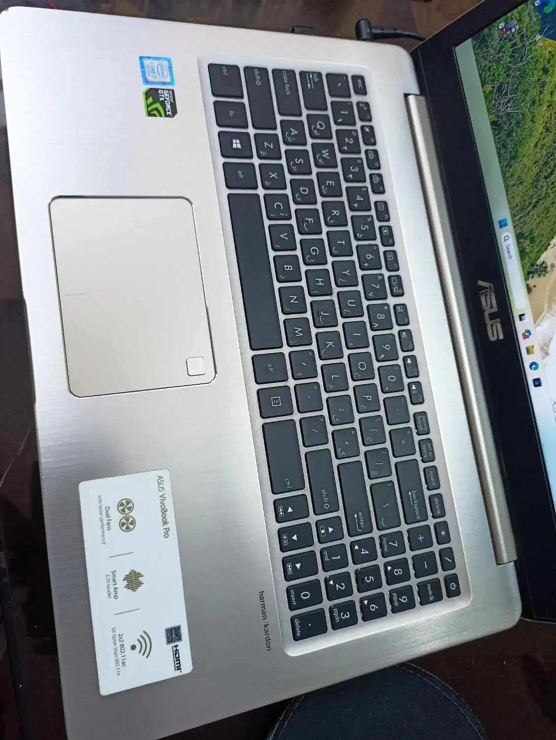 Asus gaming n580 V     4k  GTX 1050|رایانه همراه|اصفهان, آهنگران|دیوار