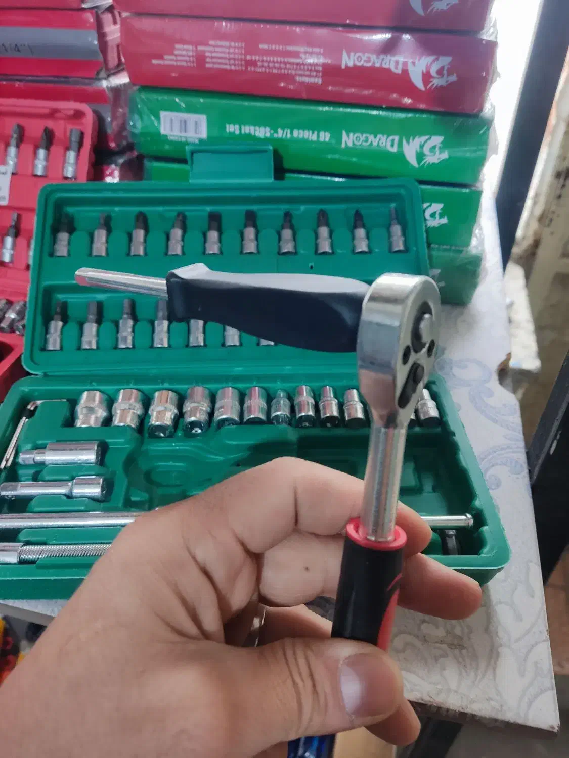 جعبه 46 عددی آچار جغجغه دو و چهارسو الن و بیت|ابزارآلات|مشهد, ابوذر|دیوار