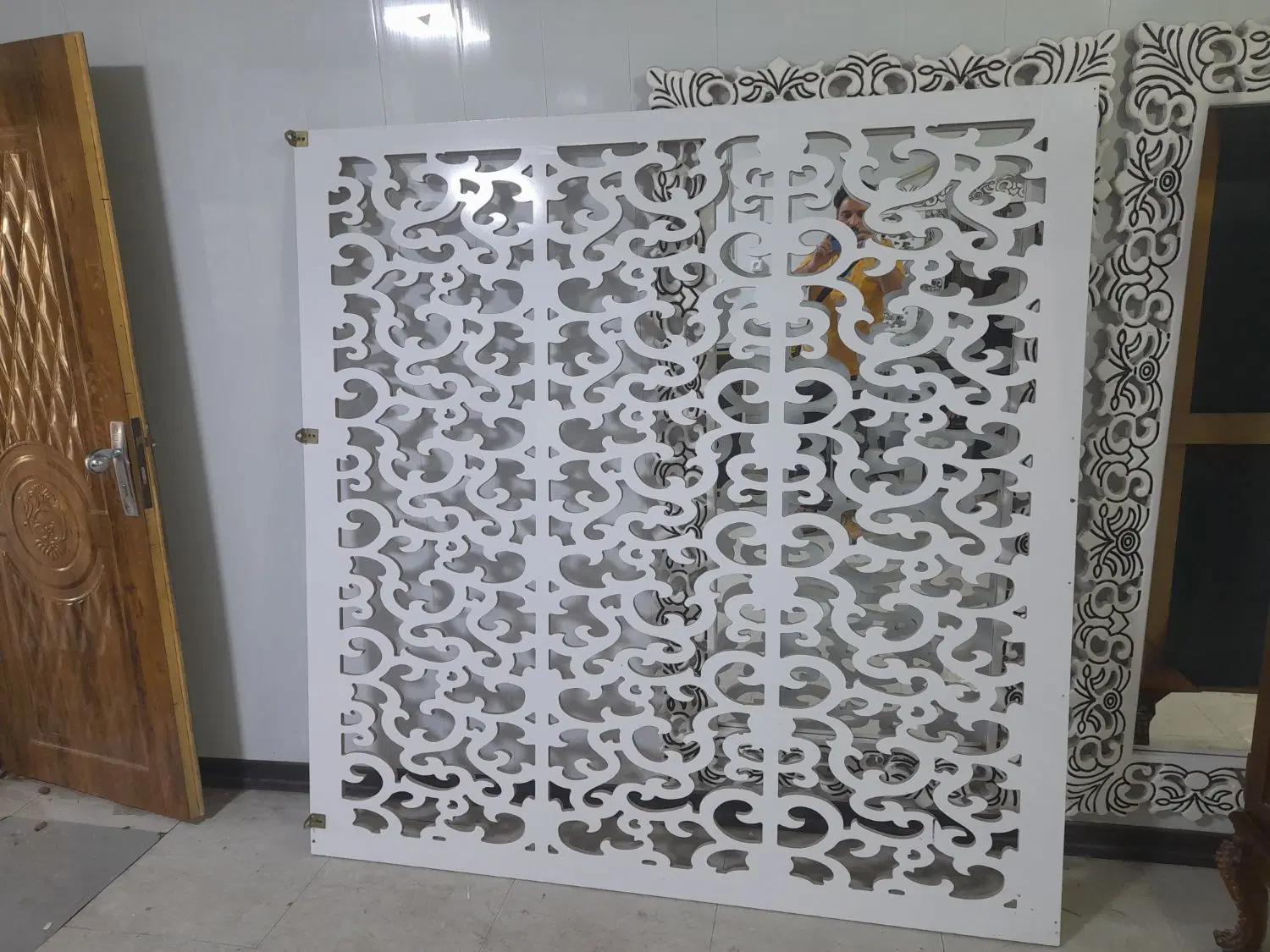 دکور CNC|کتابخانه، شلف، قفسه‌های دیواری|رباط‌کریم, رباط‌کریم|دیوار