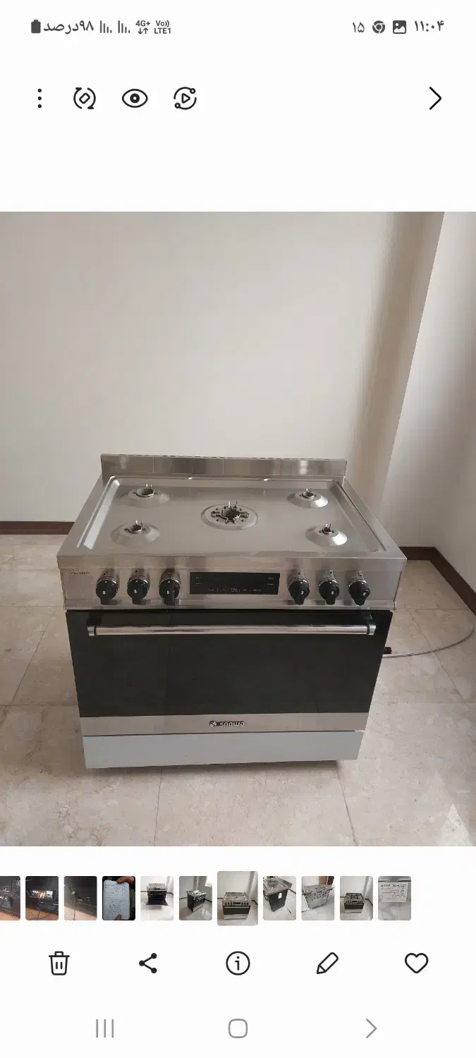 اجاق گاز پنج شعله فردار اسنوا مدل والنتینو ۶۱۱۱N|اجاق گاز و لوازم برقی پخت‌وپز|تهران, صد دستگاه|دیوار