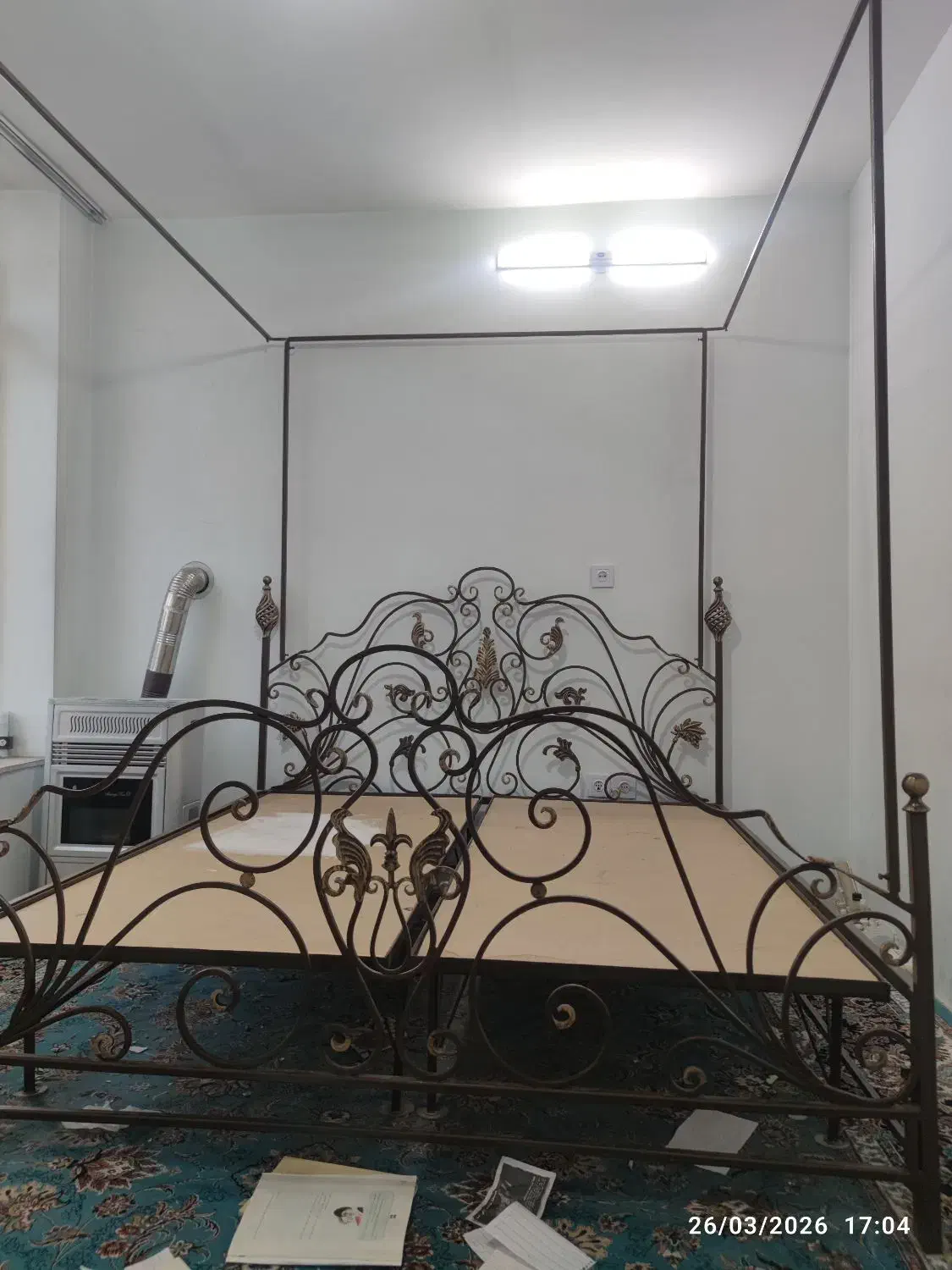 تخت کامل فرفوژه دو نفره|تخت و سرویس خواب|مشهد, گاز|دیوار