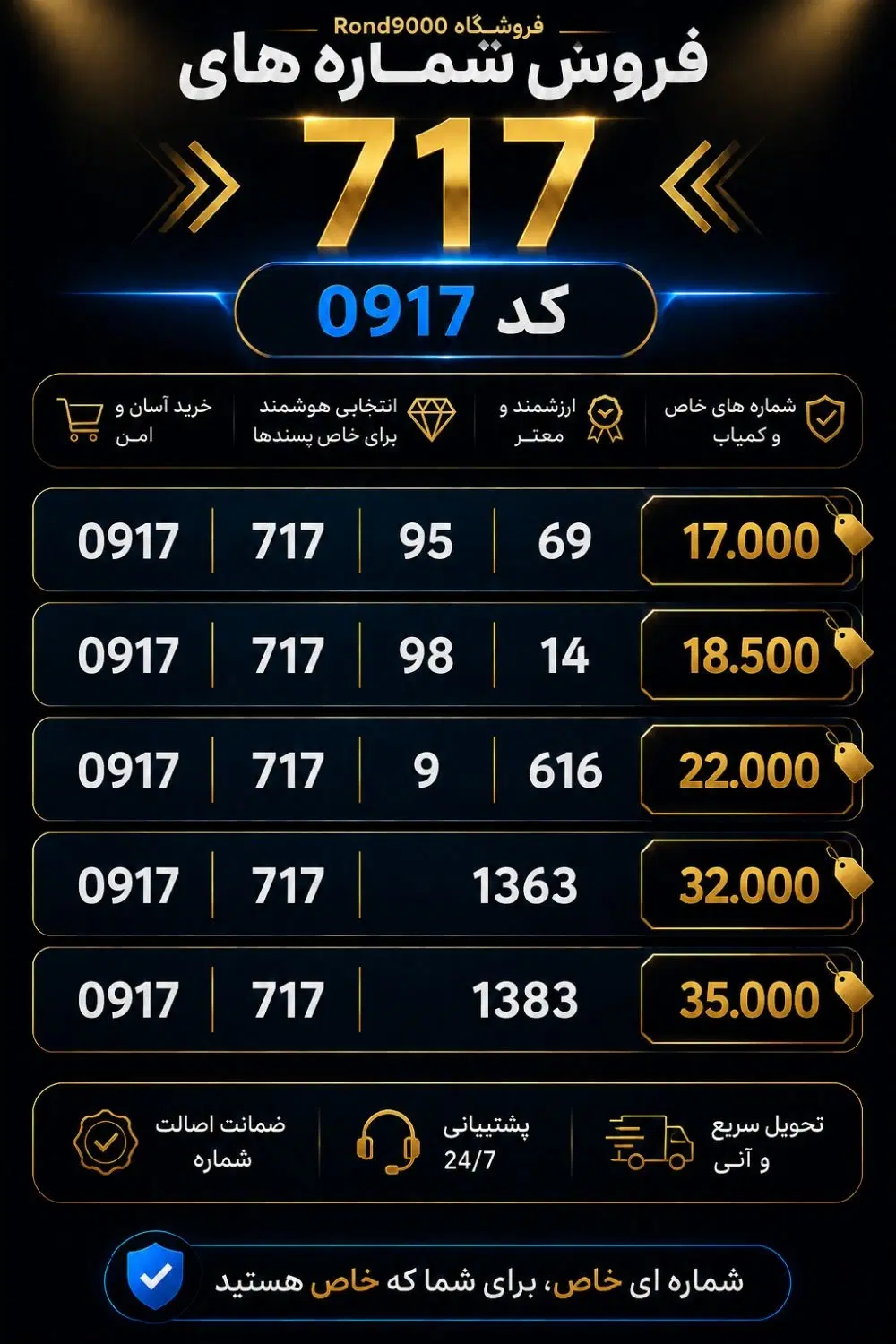 0917-717-1383|سیم‌کارت|شیراز, دباغ خانه|دیوار