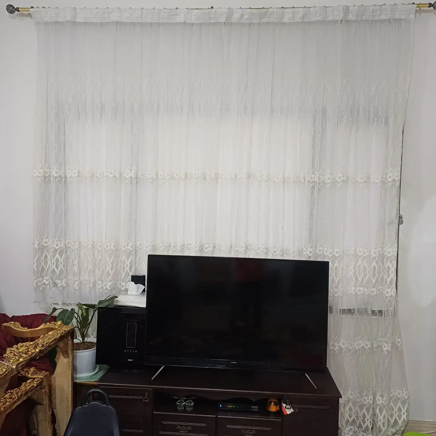 فروش پرده پذیرایی بزرگ علت جابجایی|پرده، رانر، رومیزی|تهران, خلیج فارس|دیوار