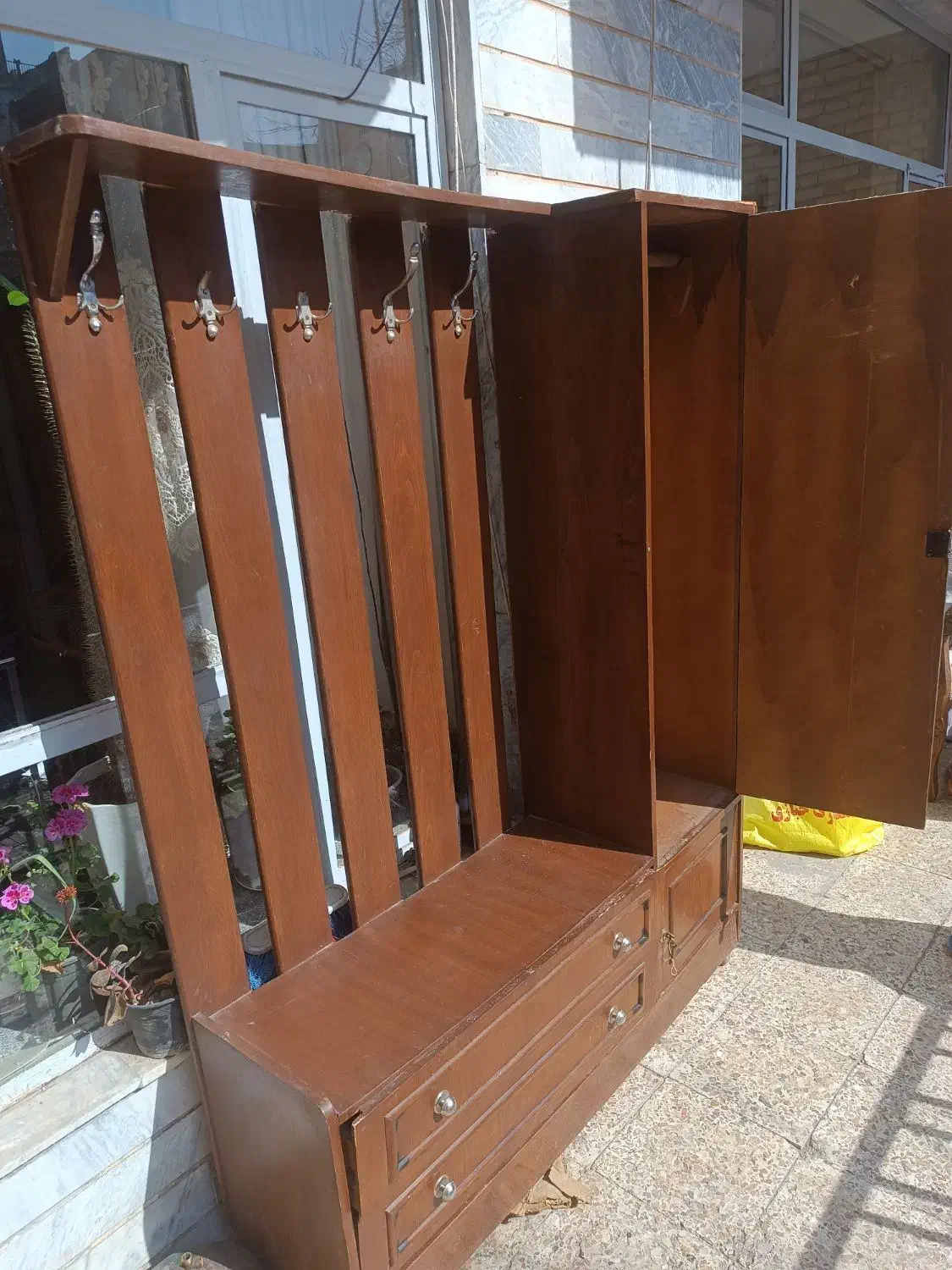 کمد چوبی|جاکفشی، کمد، دراور|تبریز, |دیوار