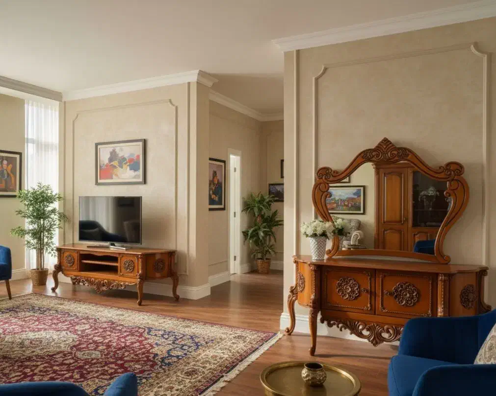 میز و کنسول ست تمام ام دی اف منبتی|بوفه، ویترین، کنسول|اردبیل, |دیوار