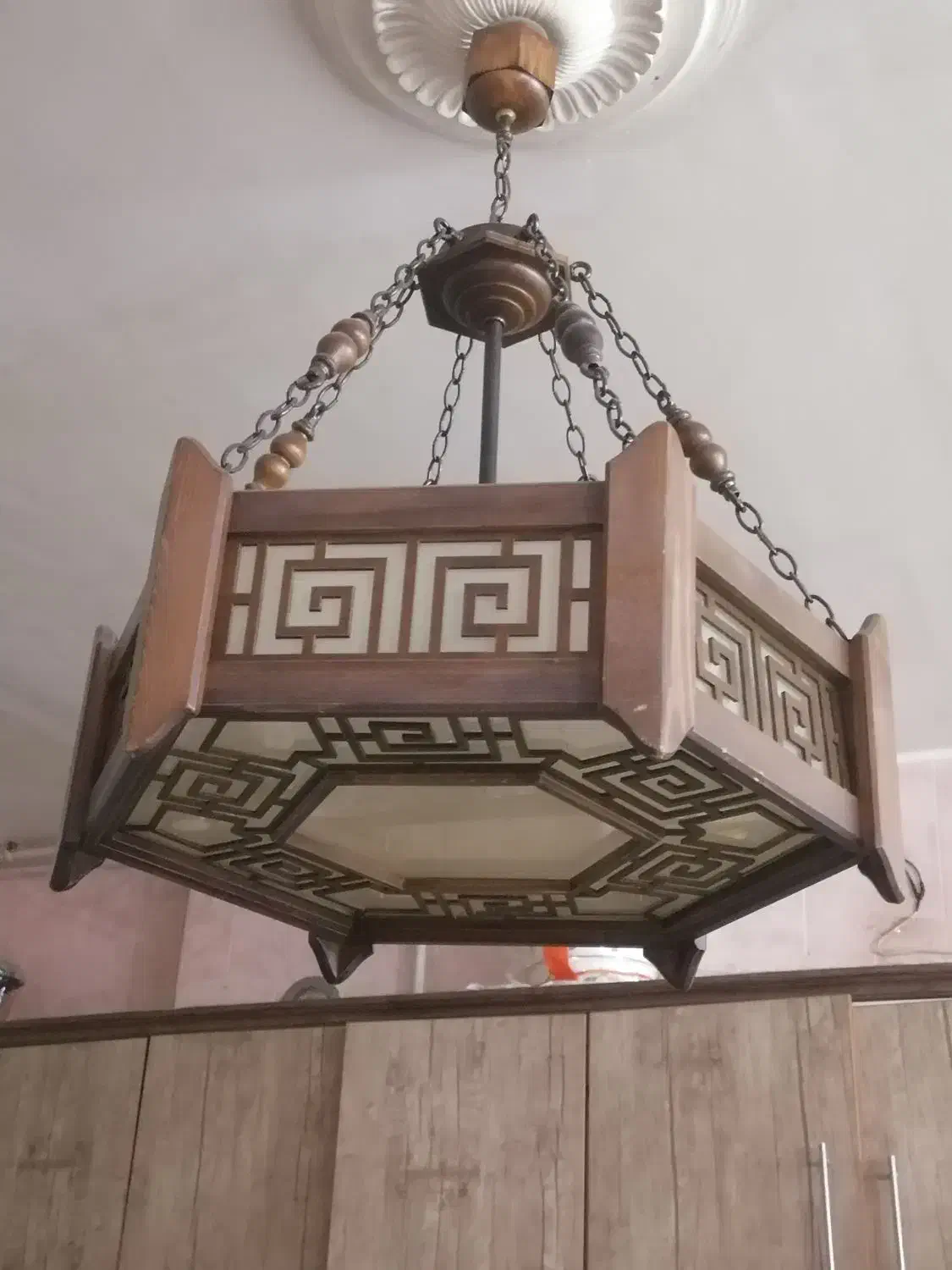لوستر چوبی|لوستر و چراغ آویز|کرمانشاه, |دیوار