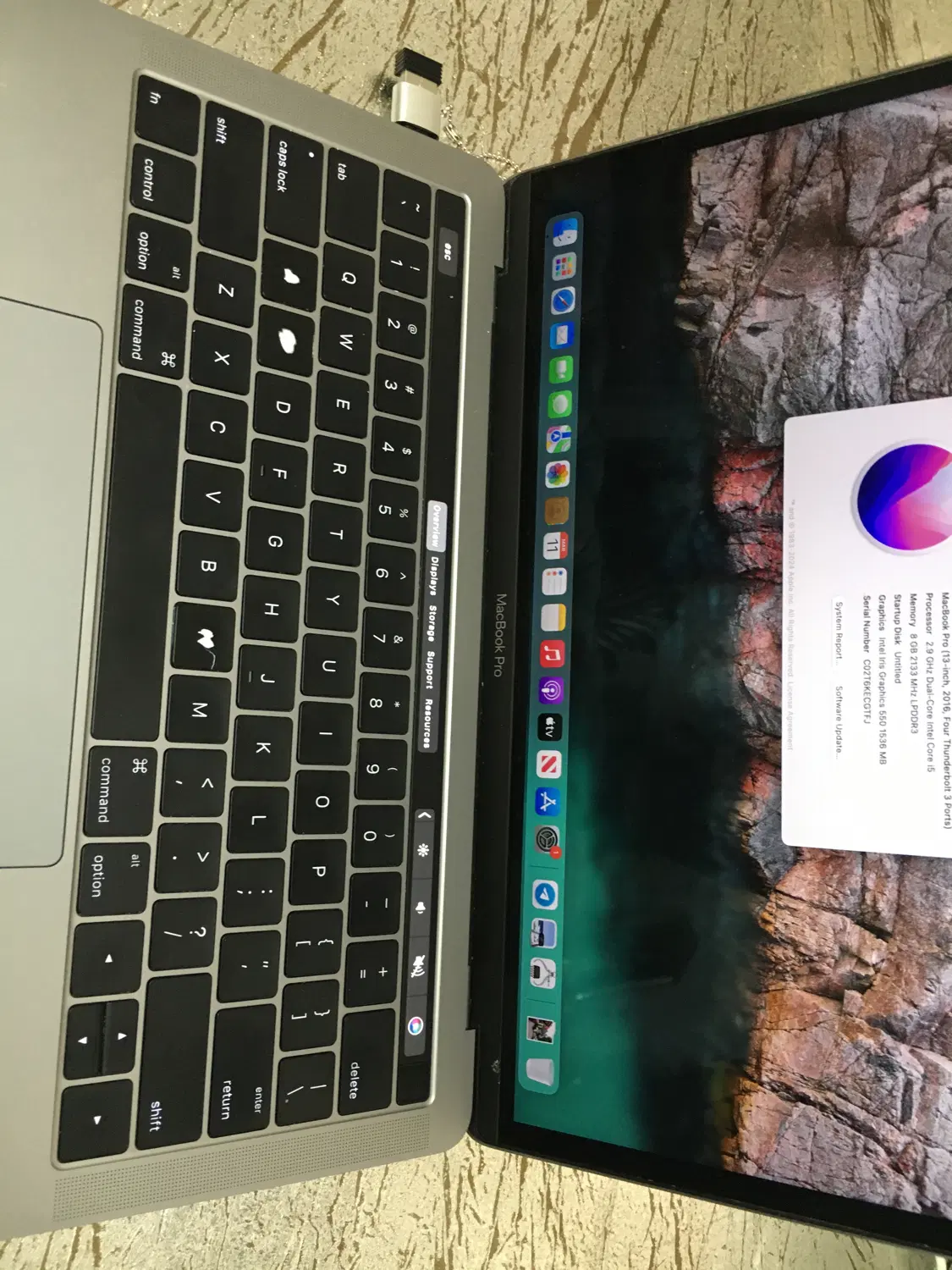 Mc book pro 2016 Retina 13 inch touch bar|رایانه همراه|خوی, |دیوار