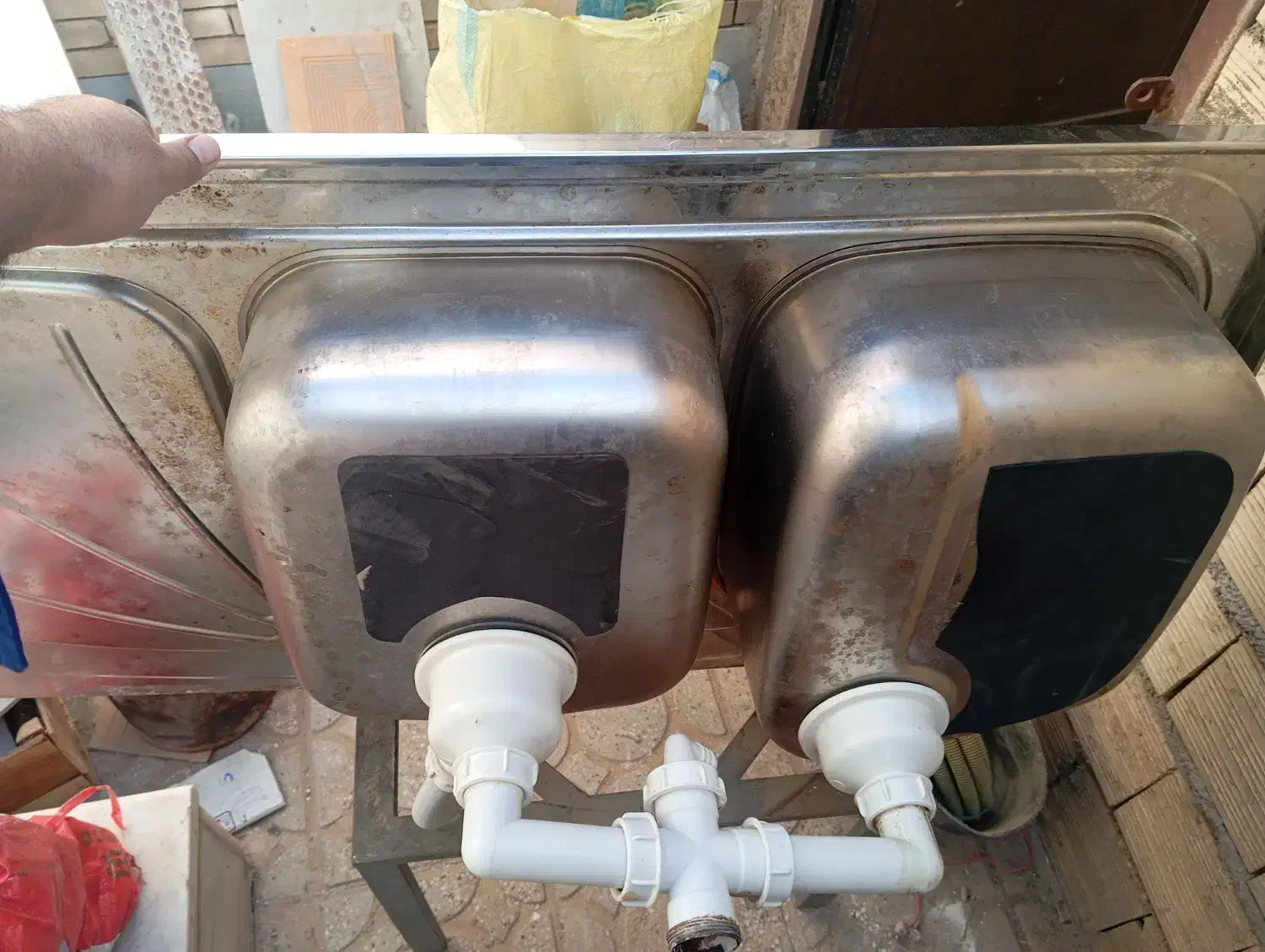 سینک استیل|آب‌چکان و نظم‌دهنده ظروف|یزد, |دیوار