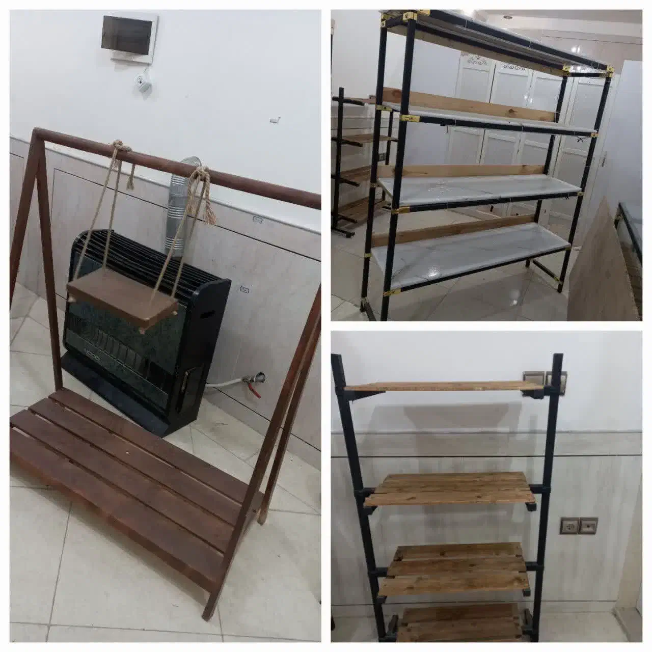 چوبی|کتابخانه، شلف، قفسههای دیواری|آران و بیدگل, |دیوار