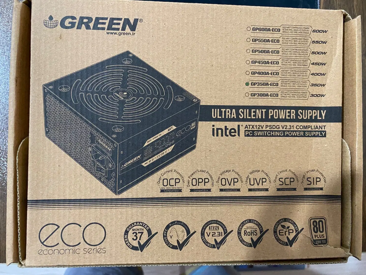 Powe 350w Green|قطعات و لوازم جانبی رایانه|رشت, دیلمان|دیوار