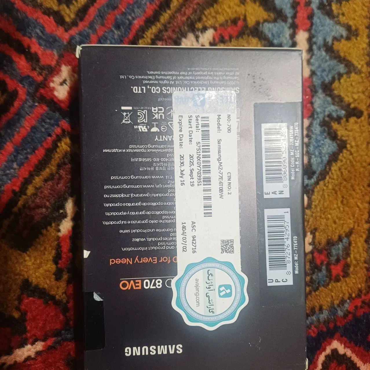۲ عدد SSD Samsung Evo 870 4TB|قطعات و لوازم جانبی رایانه|تهران, گرگان|دیوار