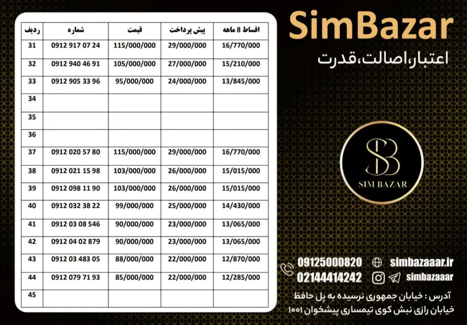 0912.47.923.46|سیمکارت|اهواز, نادری|دیوار