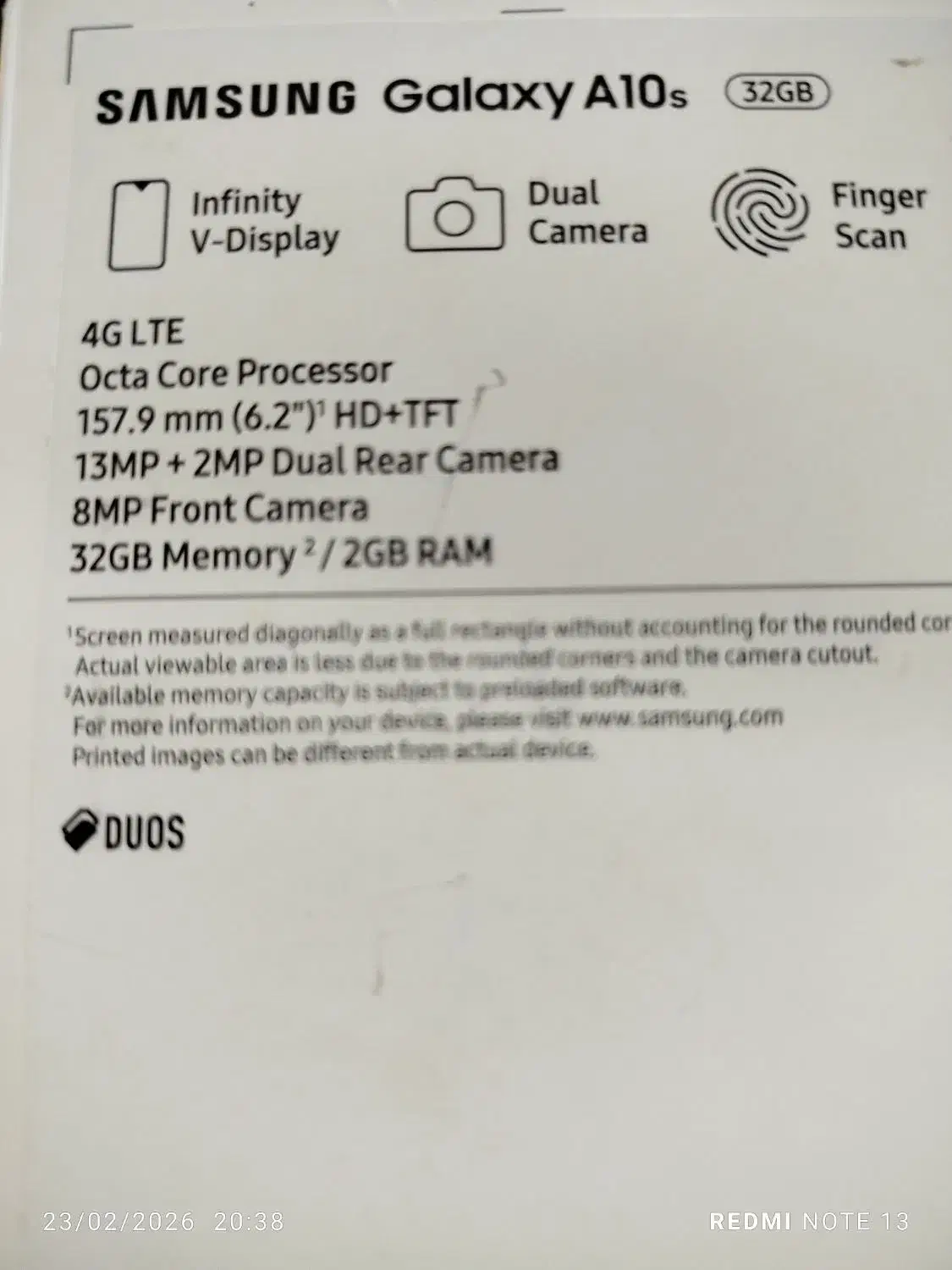 SMSUNG GALAXy A10S|موبایل|دهلران, |دیوار