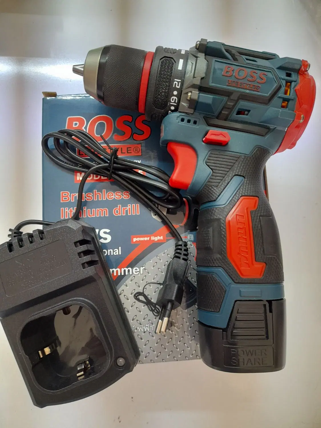 دریل شارژی BOSS براشلس|ابزارآلات|تبریز, |دیوار