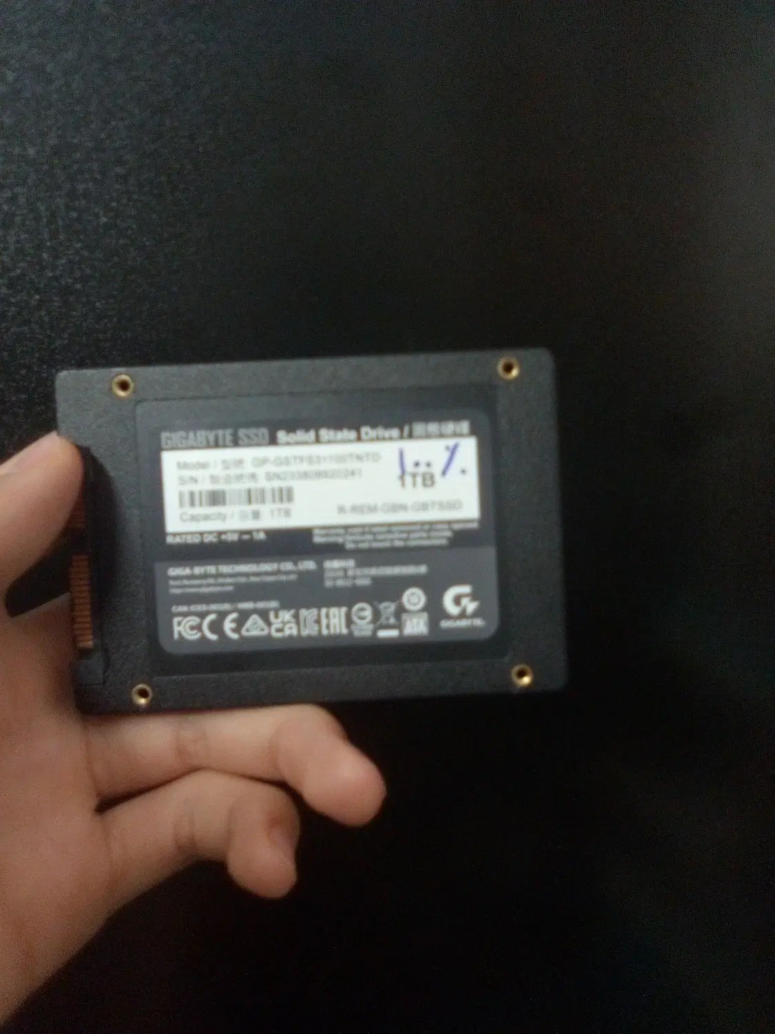 SSD gigabyte 1tra|قطعات و لوازم جانبی رایانه|کاشان, زیارتی|دیوار