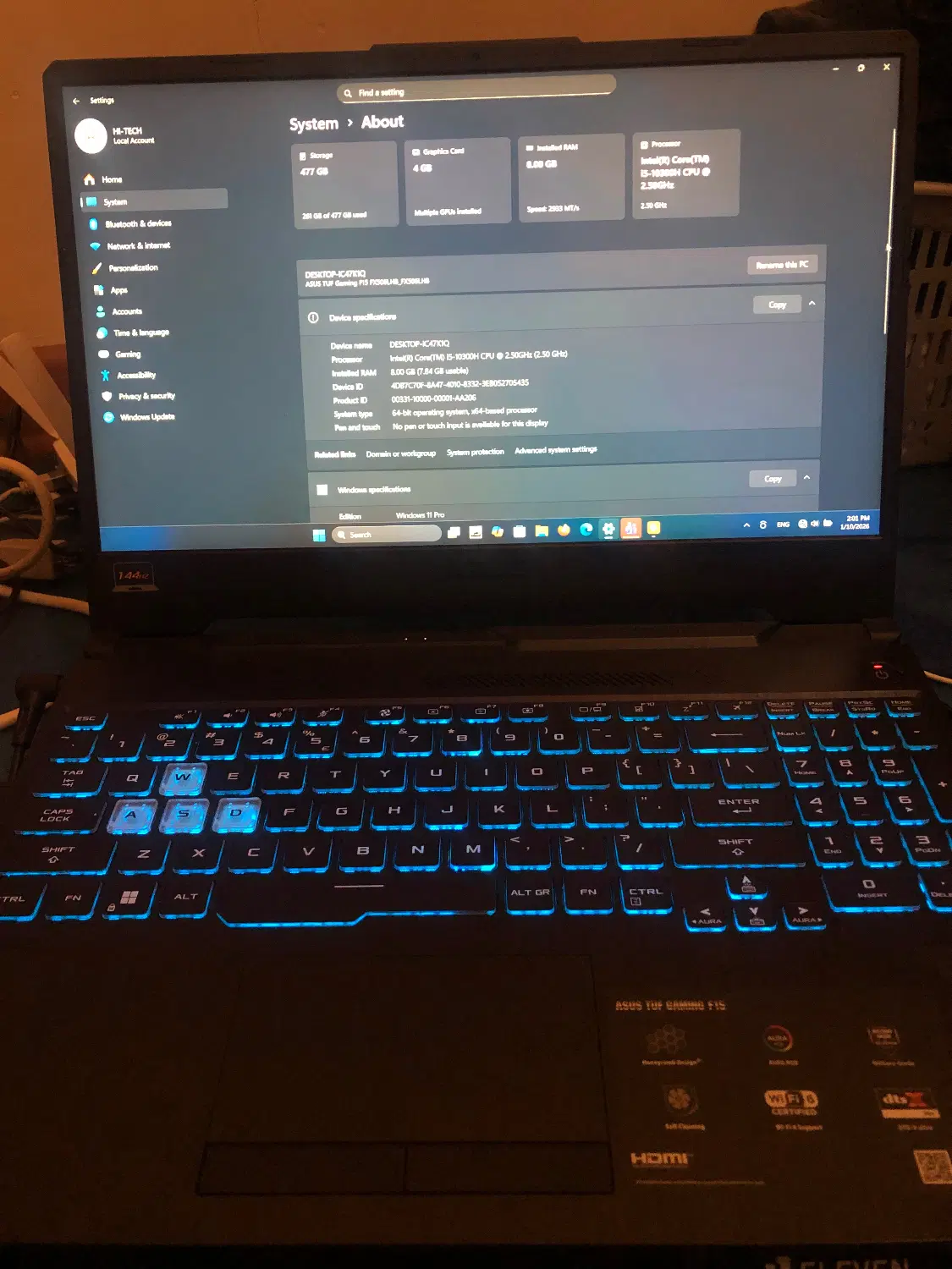 asus tuf gaming|رایانه همراه|شیراز, تندگویان|دیوار